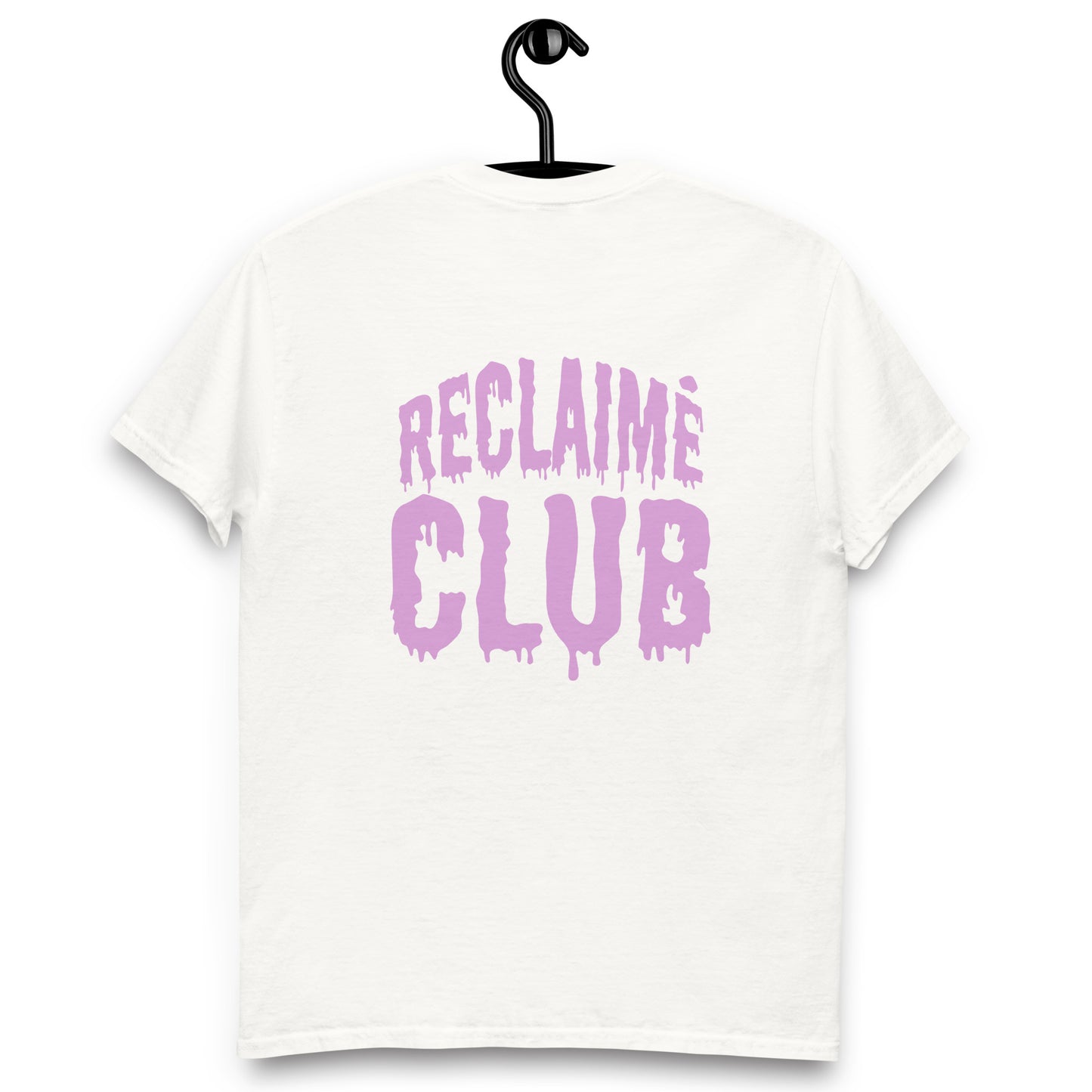 An exclusive drop for those who rep the movement the Club Drippy Pink On White T-Shirt